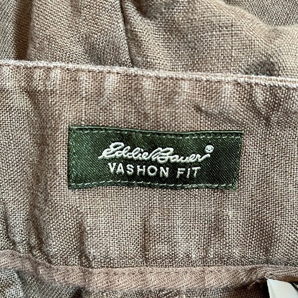Eddie Bauer Vashon Fit Brown Linen Pant - Picture 13 of 16